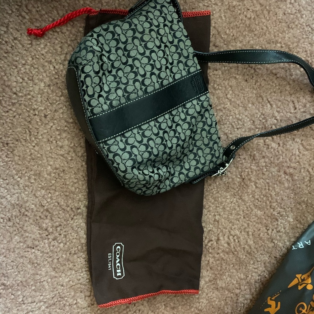 Small coach bag with duster